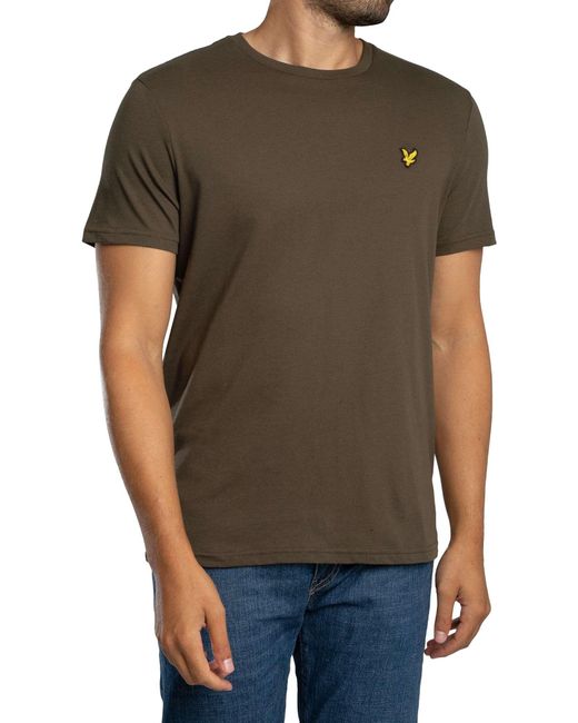 Lyle & Scott Green Plain T-shirt for men