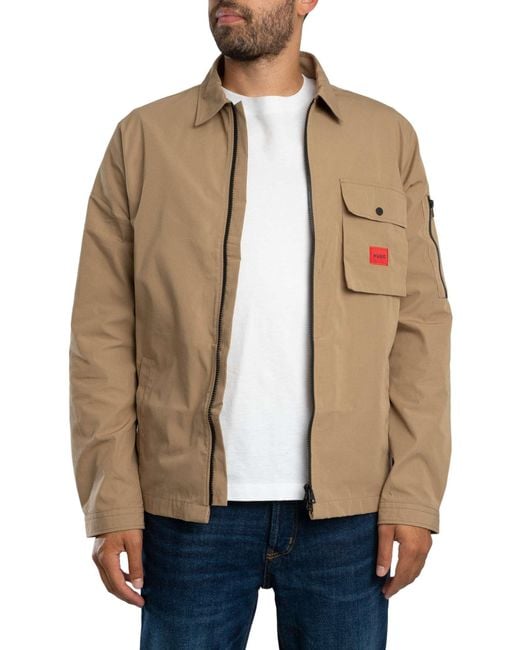 HUGO Natural Emmond Overshirt for men