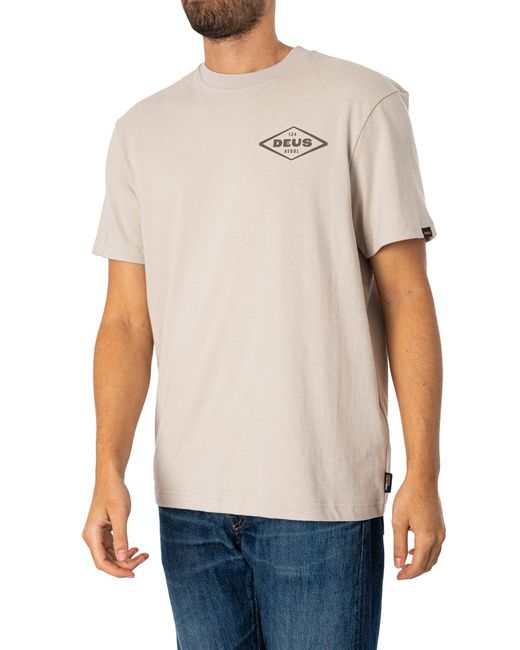 Deus Ex Machina Gray Old Customs T-shirt for men