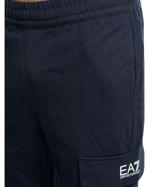 EA7 Blue Core Identity Cargo Joggers for men