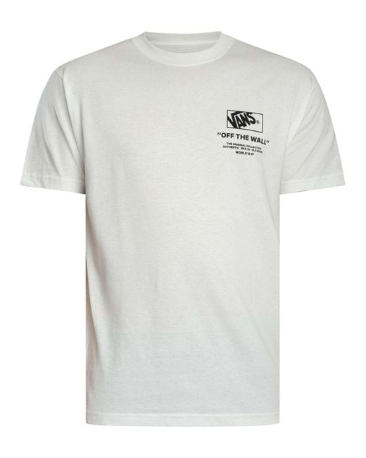 Vans White Stacked Back Graphic T-shirt for men