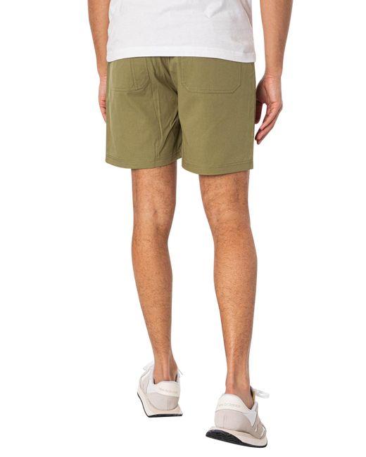 Hikerdelic Green Worker Shorts for men