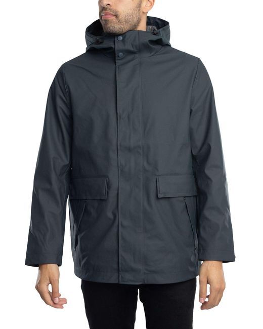 Hunter Blue Logo Rain Jacket for men