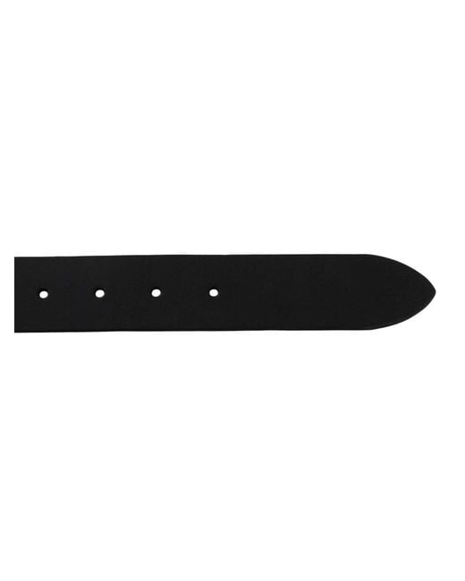 Lacoste Black Smooth Leather Belt for men