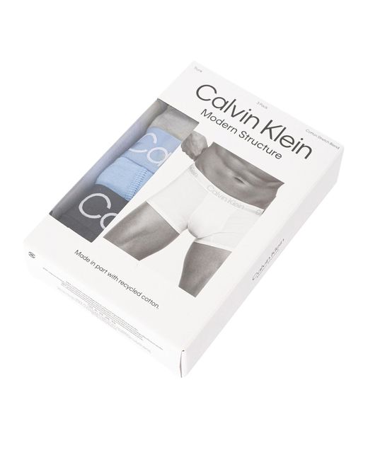 Calvin Klein Multicolor 3 Pack Modern Structure Trunks for men