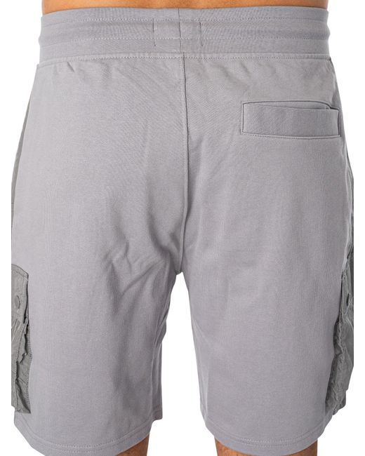 Weekend Offender Gray Pink Sands Cargo Shorts for men