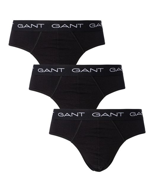 Gant Black 3 Pack Essential Briefs for men