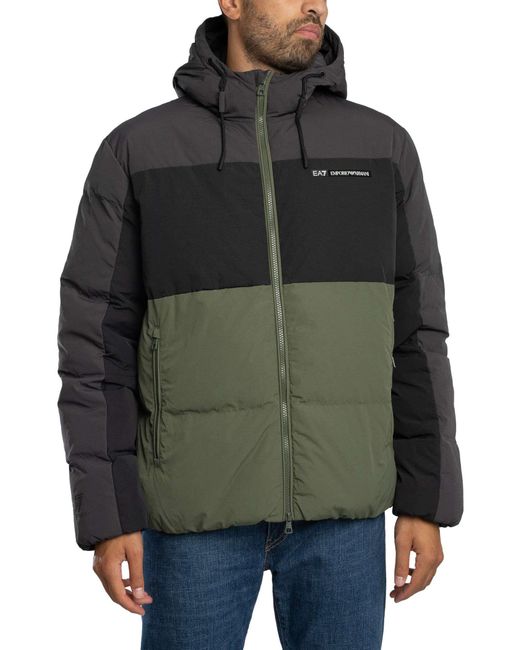 EA7 Gray Train Athletic Colour Block Jacket for men