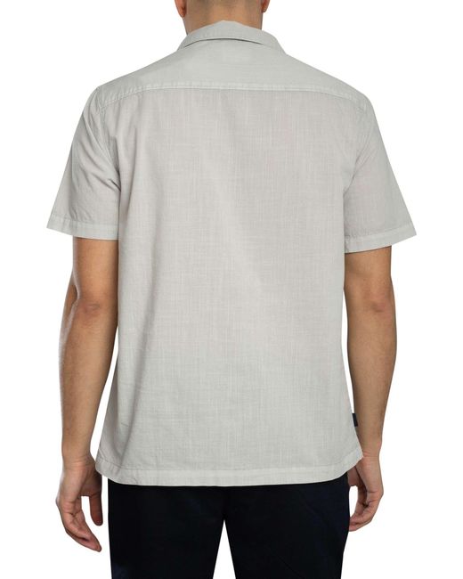 Superdry Gray Cabana Short Sleeved Shirt for men