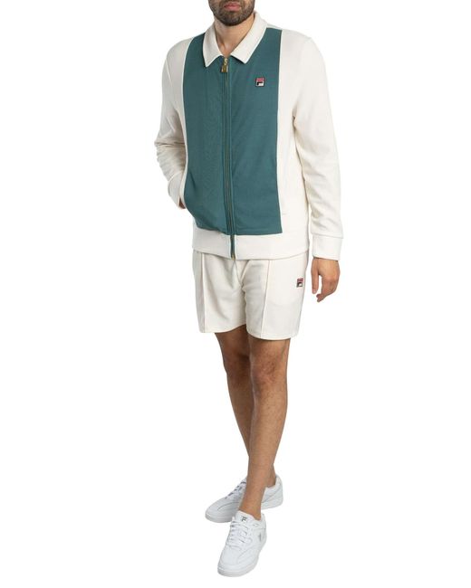 Fila White Eusebio Sweat Shorts for men