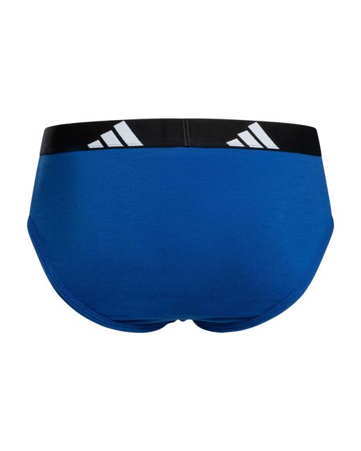 Adidas Blue 3 Pack Active Flex Cotton Briefs for men