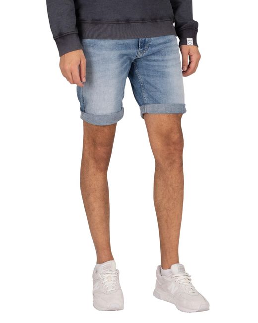 Replay New Anbass 573 Bio Denim Shorts in Blue for Men | Lyst UK