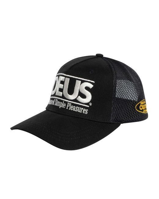 Deus Ex Machina Black Podium Trucker Cap for men