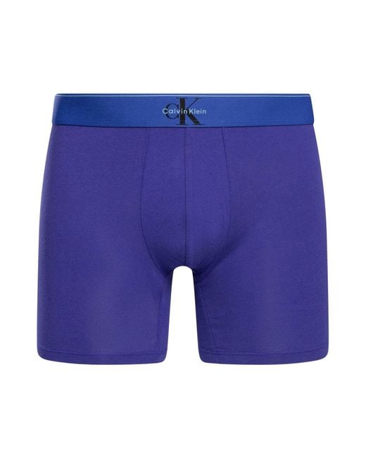 Calvin Klein Blue 3 Pack Graphic Monogram Boxer Briefs for men