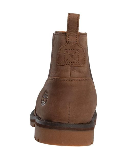 Timberland Brown Redwood Falls Mid Chelsea Leather Boots for men