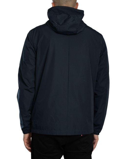 Lyle & Scott Blue Lightweight Hooded Zip Through Jacket for men