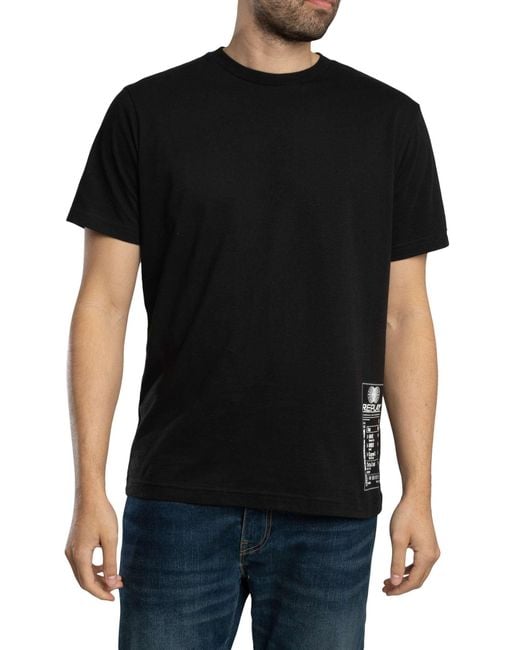 Replay Black Back Graphic T-shirt for men