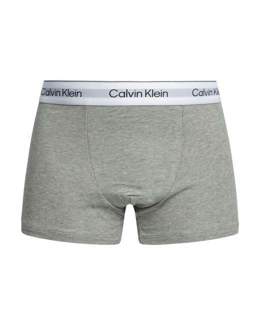 Calvin Klein Gray 3 Pack Icon Relaxed Fit Trunks for men