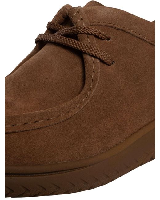 Clarks Brown Relaxlite Low Suede Shoes for men