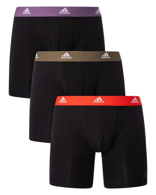 Adidas Black 3 Pack Boxer Briefs for men