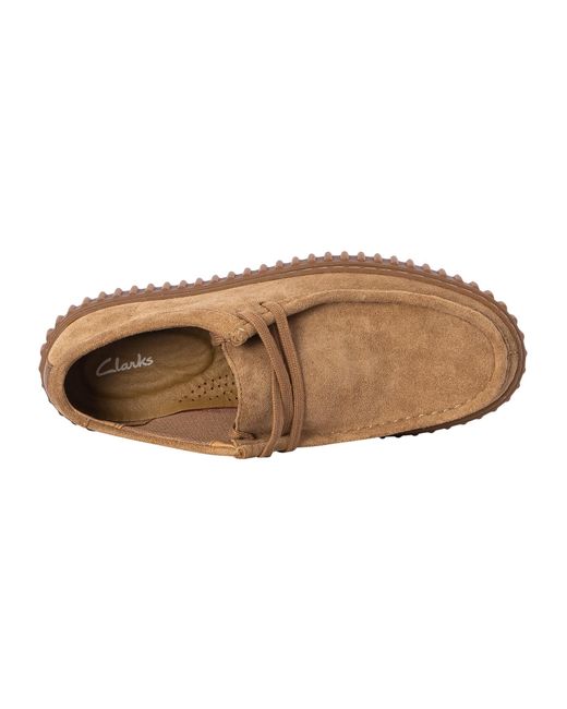 Clarks Brown Torhill Lo Suede Shoes for men