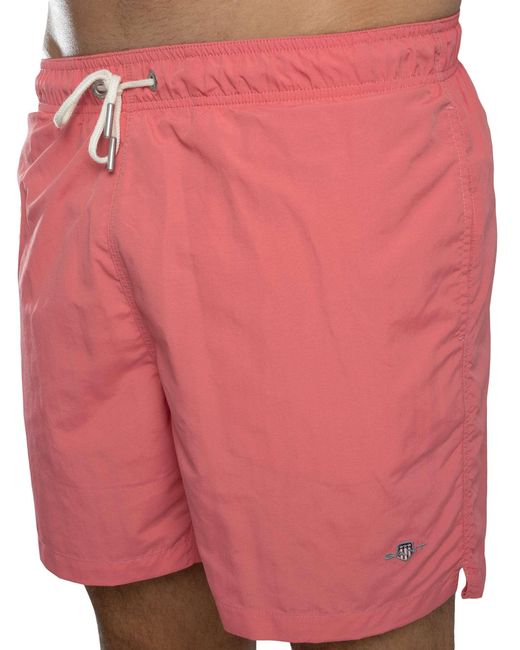 Gant Pink Logo Swim Shorts for men