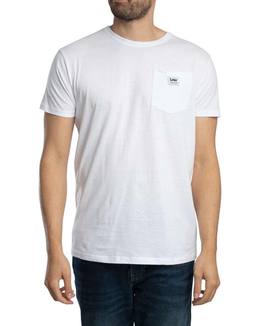 Lois White Teco Chest Pocket T-shirt for men