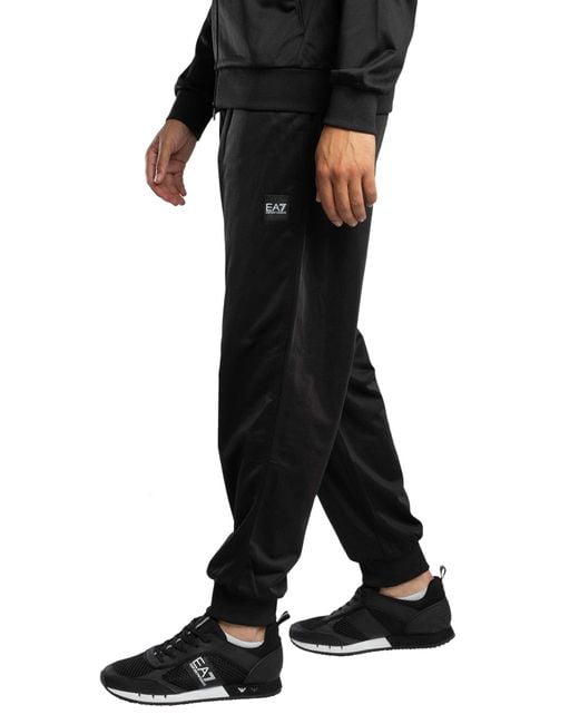 EA7 Black Gym Zip Hoodie Tracksuit for men