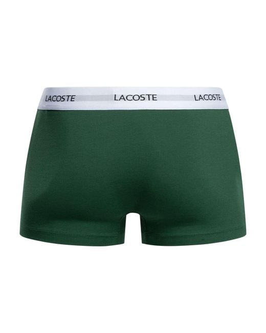 Lacoste Green 3 Pack Trunks for men