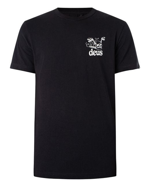 Deus Ex Machina Black Crossroad T-shirt for men