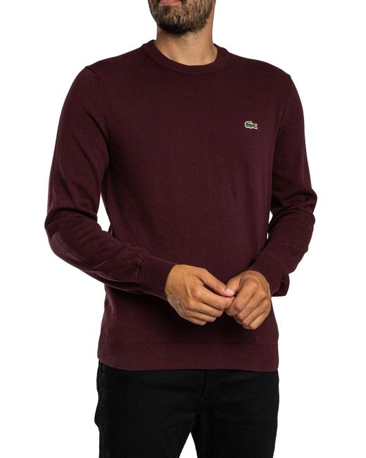 Lacoste Red Logo Knitted Jumper for men