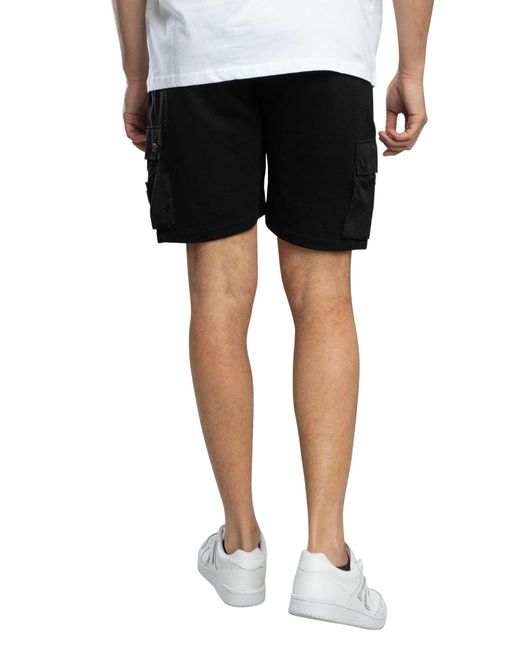 Weekend Offender Black Noreaster Cargo Shorts for men