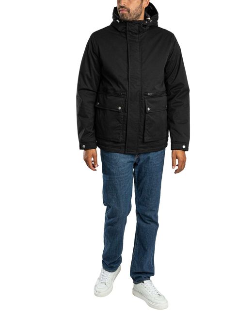 Jack & Jones Black Wolf Parka Jacket for men