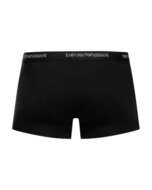 Emporio Armani Black 3 Pack Trunks for men
