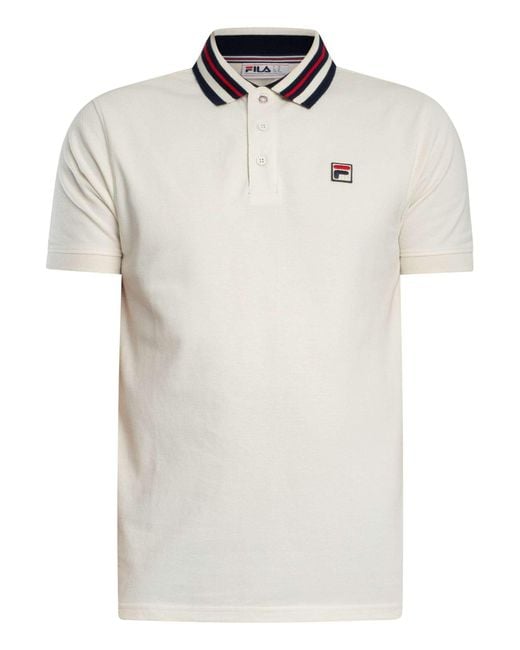 Fila White Achille Heritage Tape Basic Polo Shirt for men