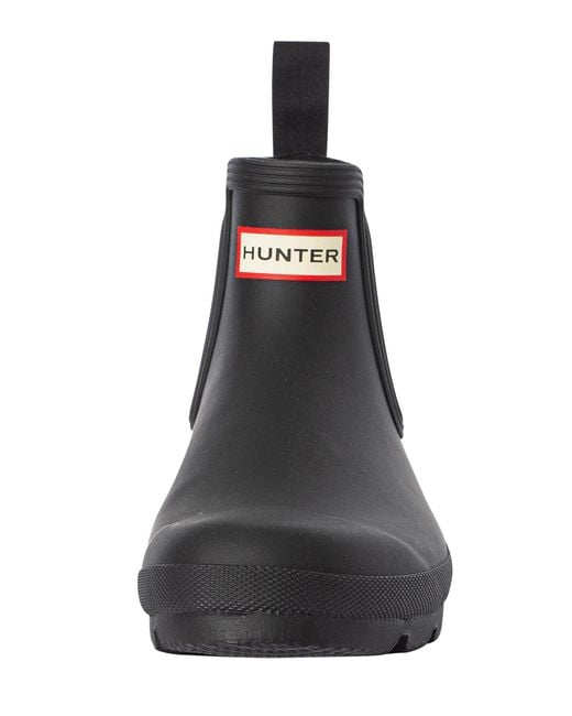 Hunter Black Original Chelsea Wellington Boots for men