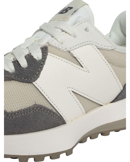 New Balance White 327 Mesh Trainers for men