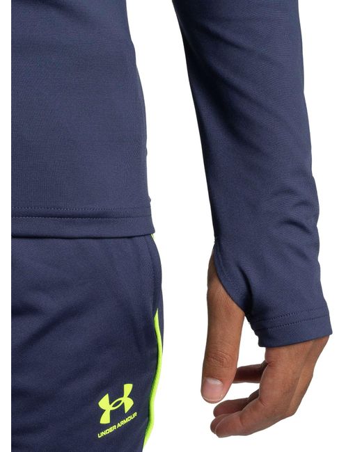 Under Armour Blue Challenger Training 1/4 Zip Jacket for men