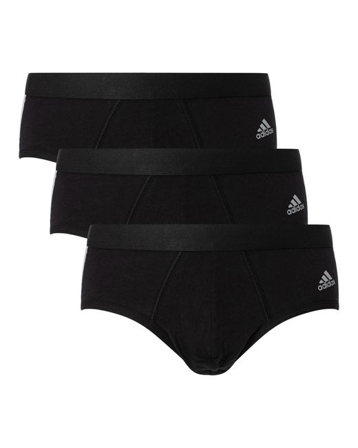 Adidas Black 3 Pack Briefs for men
