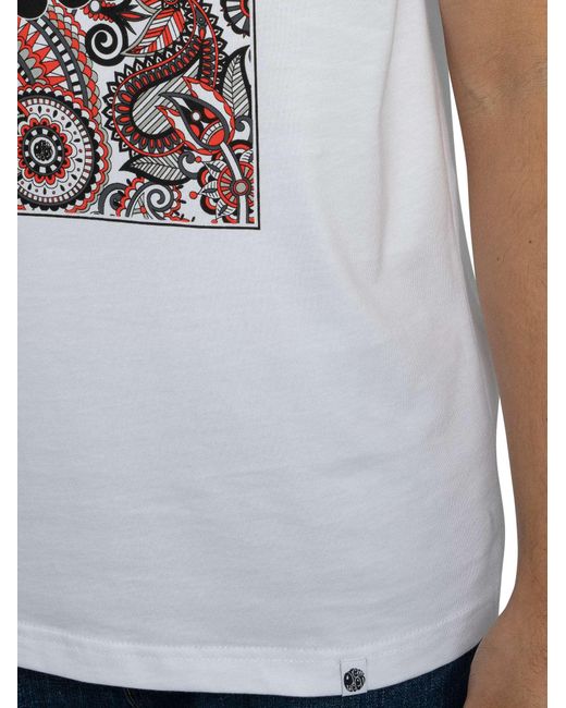 Pretty Green White Resonance Box Logo T-shirt for men