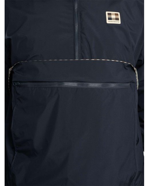 Aquascutum Blue Colour Block Badge Jacket for men