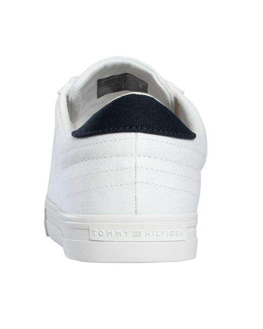 Tommy Hilfiger White Core Long Lace Trainers for men