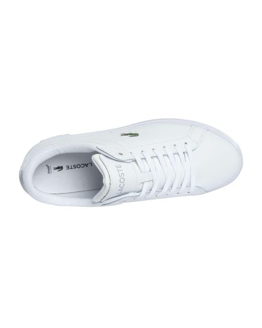 Lacoste White Powercourt 125 2 Sma Leather Trainers for men