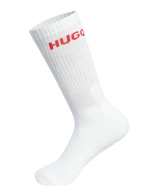 HUGO White 6 Pack Quarter Socks for men