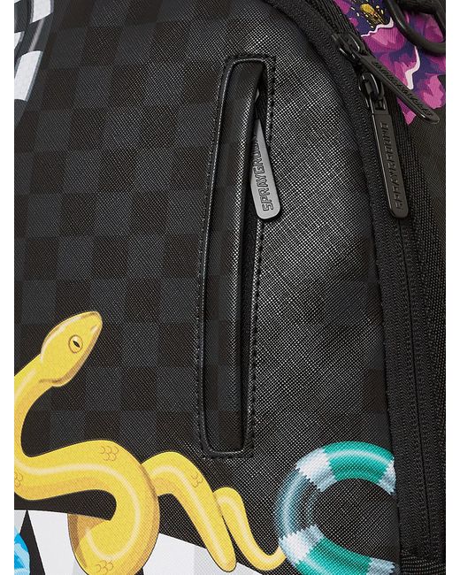 Sprayground Black Snakes On A Bag Backpack for men