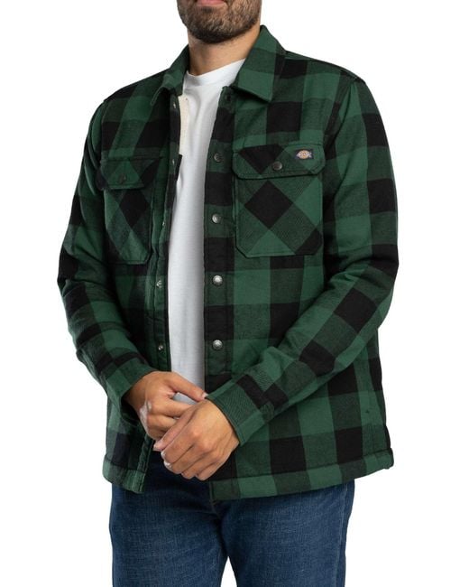 Dickies Green Lined Sacramento Fleece Jacket for men