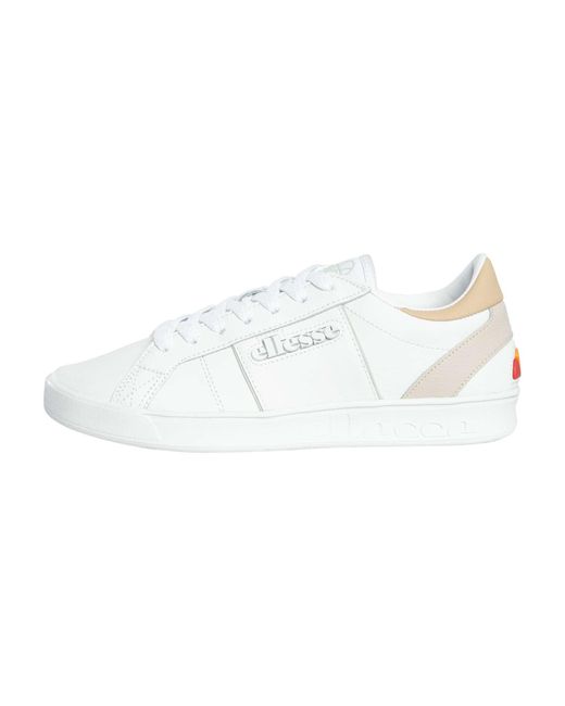 Ellesse White Ls-80 Leather Trainers for men