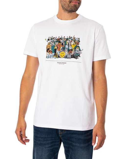 Weekend Offender White Blake Graphic T-shirt for men