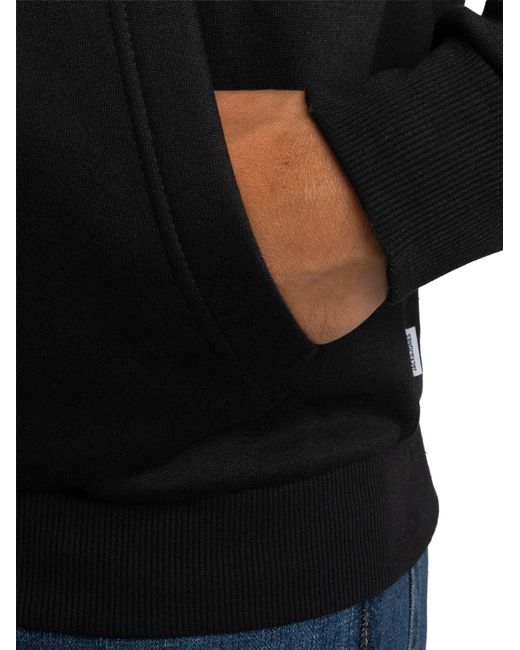 Jack & Jones Black Bradley Zip Hoodie for men
