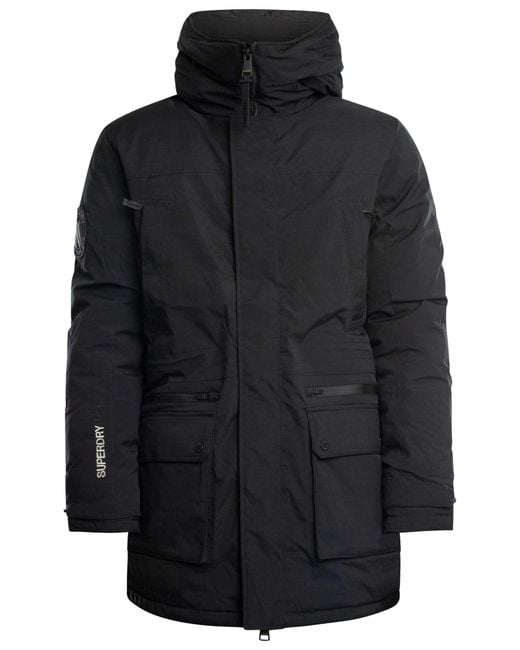 Superdry Blue City Padded Parka Jacket for men